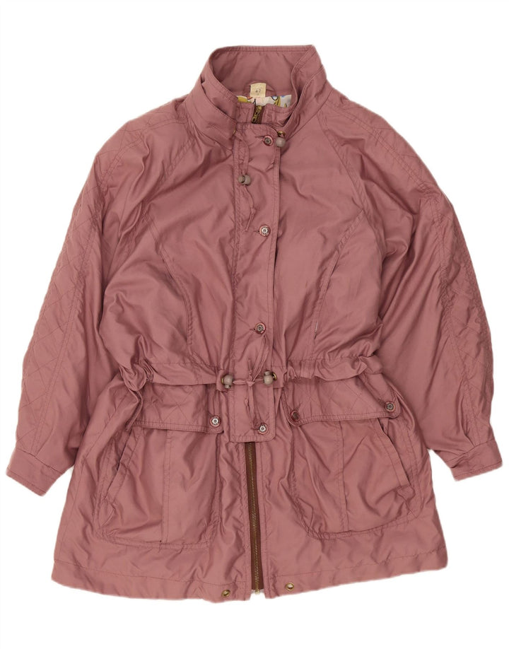 Veste Parka surdimensionnée femme vintage EU 42 Grand Polyester Rose