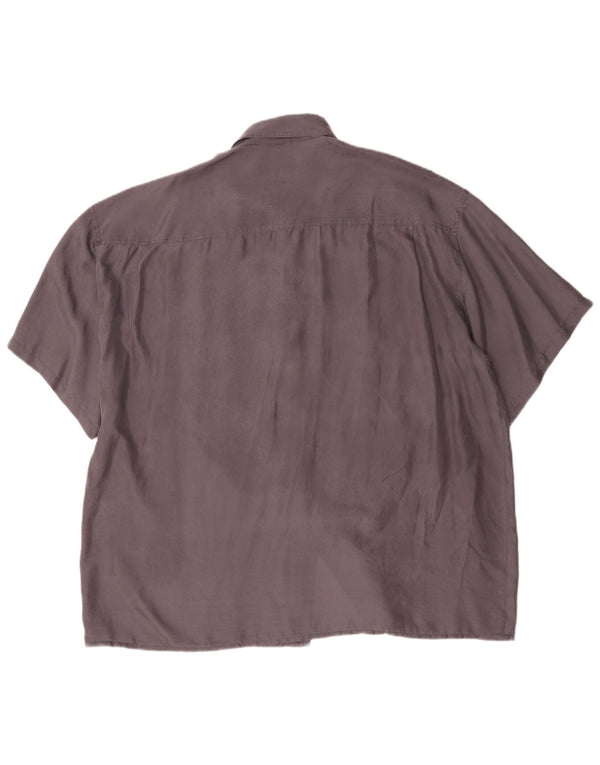 Nouveau Chemise manches courtes homme rapide taille 45/46 2XL gris soie