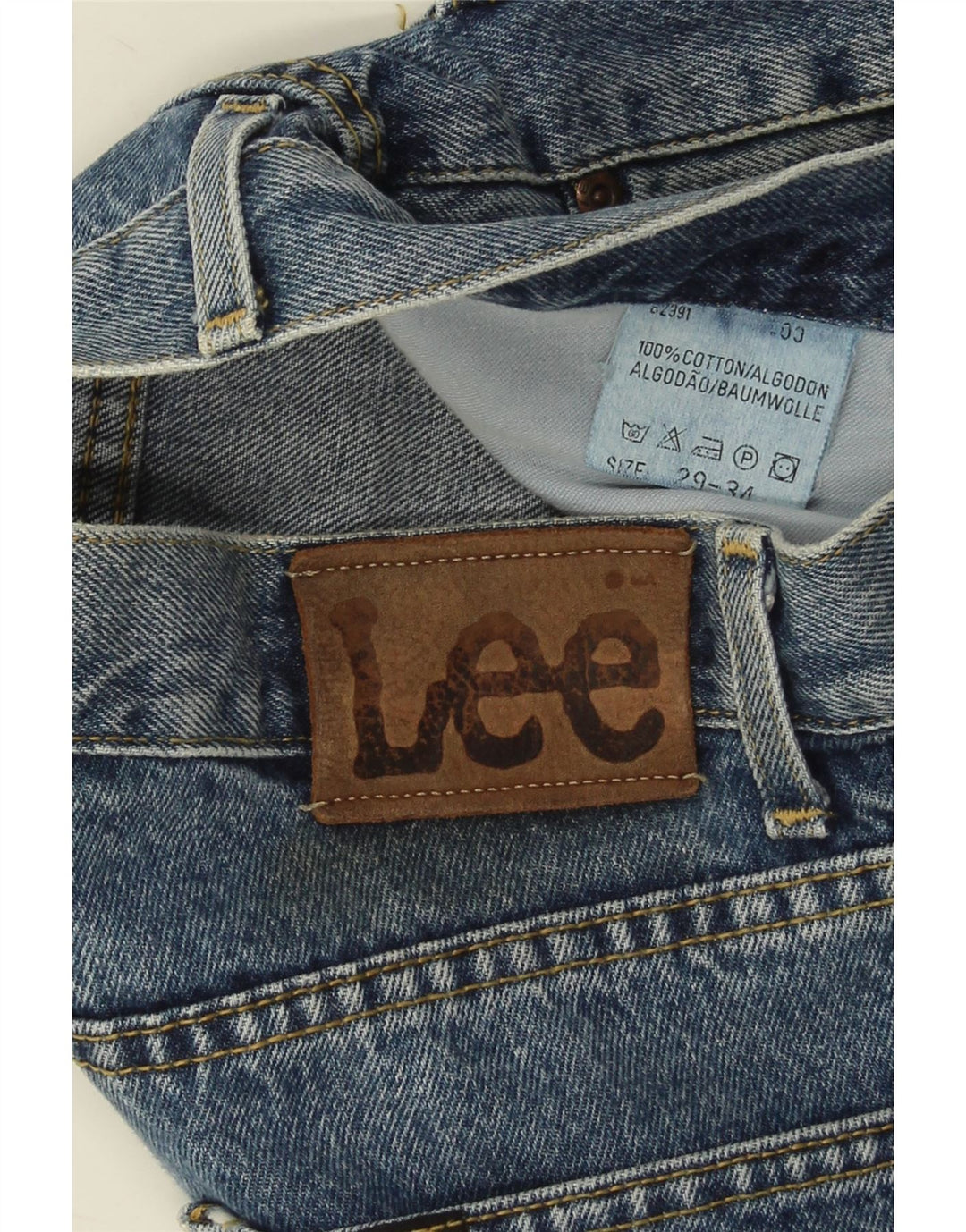 Lee Jean Fuselé Homme W29 L34 Bleu Coton