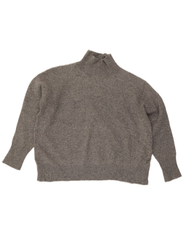 JOULES Pull surdimensionné à col roulé pour femme UK 18 XL Laine grise