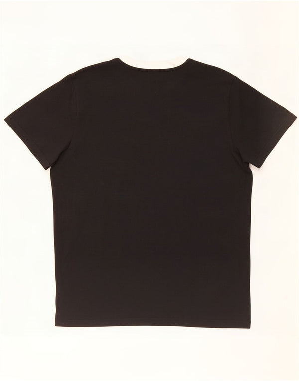 Adidas T-Shirt Femme Top UK 12/14 Coton Noir Moyen