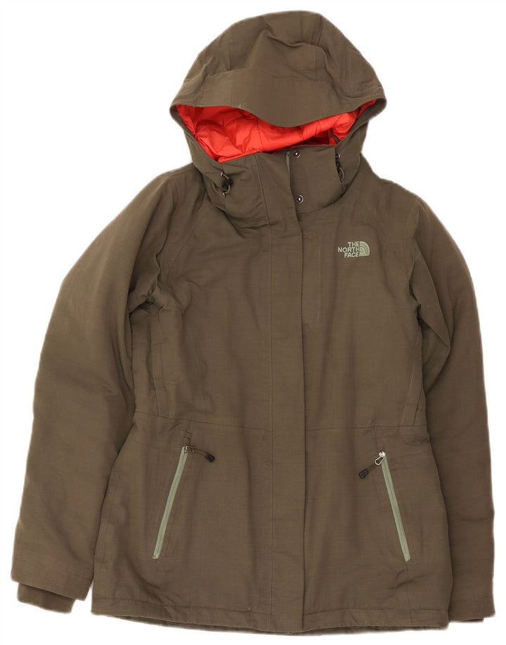 The North Face Veste coupe-vent surdimensionnée à capuche pour femme UK 10 Small Kaki