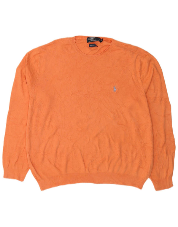 Polo Ralph Lauren Pull ras du cou pour homme XL en coton orange