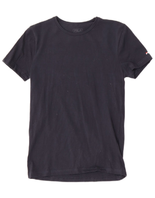 Fila T-Shirt Homme Haut Petit Bleu Marine Coton