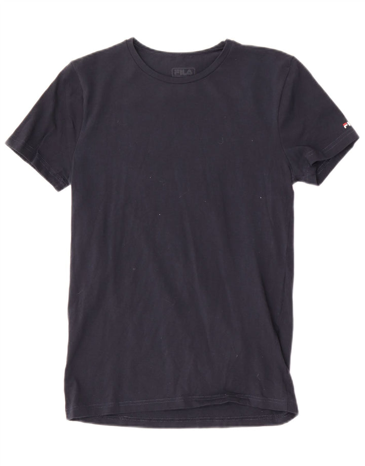 Fila T-Shirt Homme Haut Petit Bleu Marine Coton