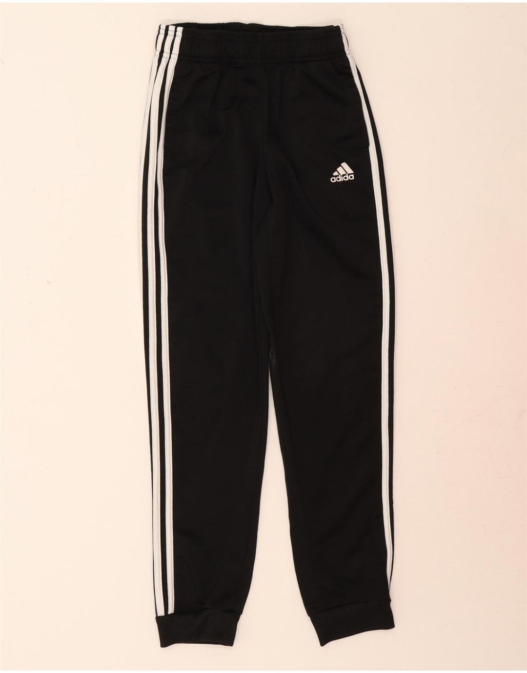 ADIDAS Boys Tracksuit Trousers Joggers 11-12 Years  Black Polyester Vintage Adidas and Second-Hand Adidas from Messina Hembry 