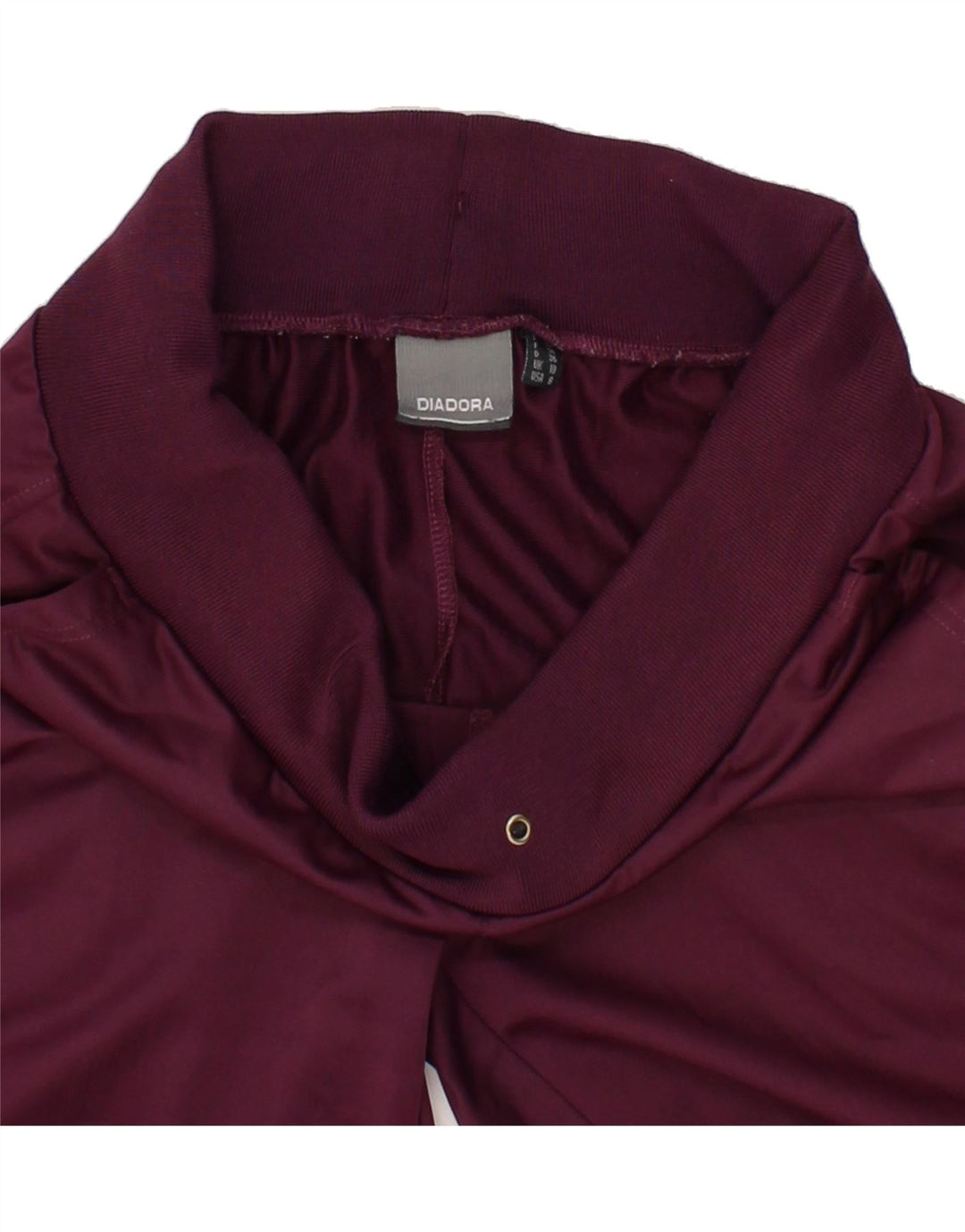 DIADORA Womens Tracksuit Trousers Joggers UK 10 Small  Maroon Polyester Vintage Diadora and Second-Hand Diadora from Messina Hembry 