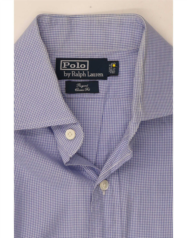 Polo Ralph Lauren Chemise Regent Homme Taille 15 1/2 Vichy Bleu Moyen