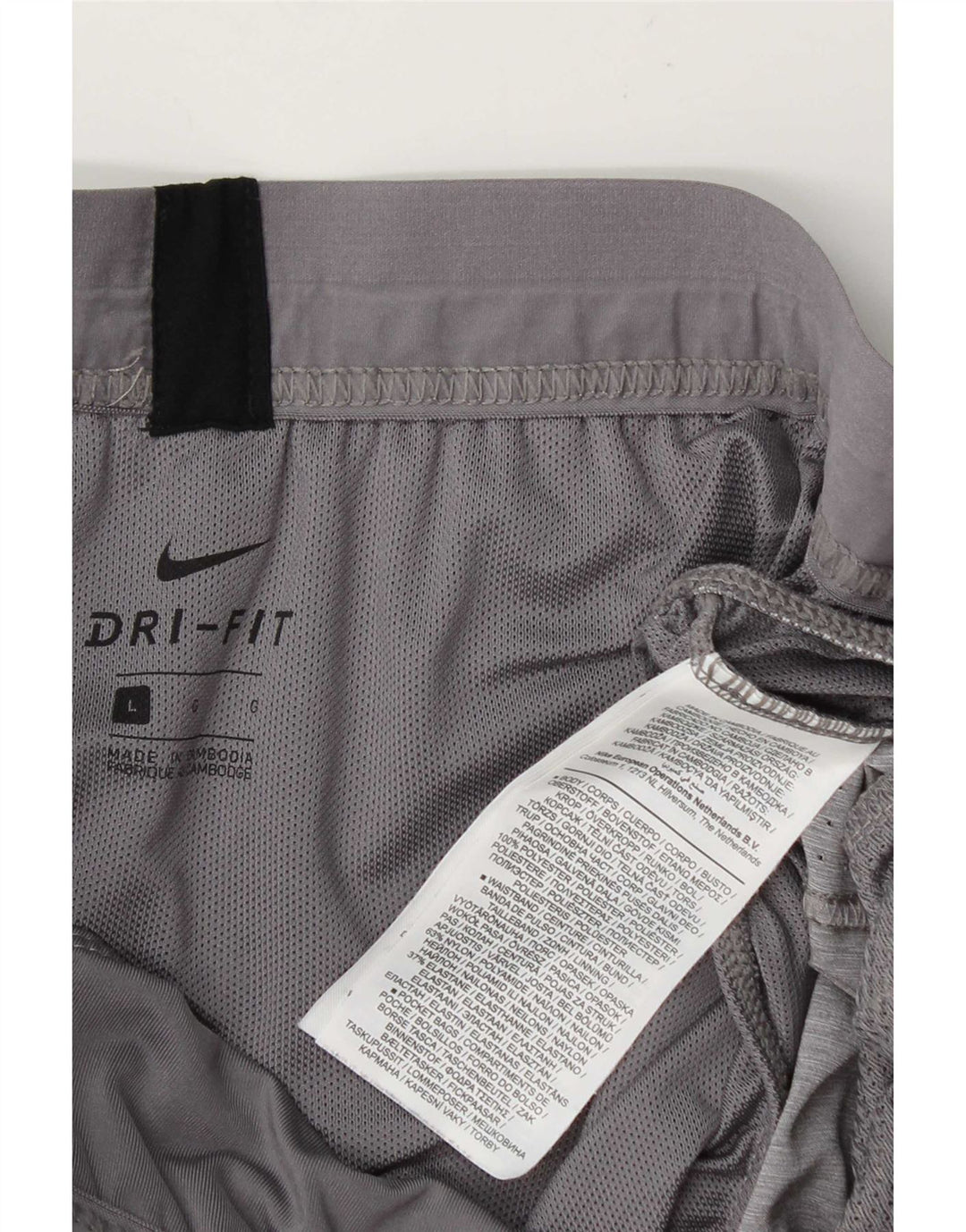 Short de sport Nike Dri Fit pour hommes, grand, gris, polyester