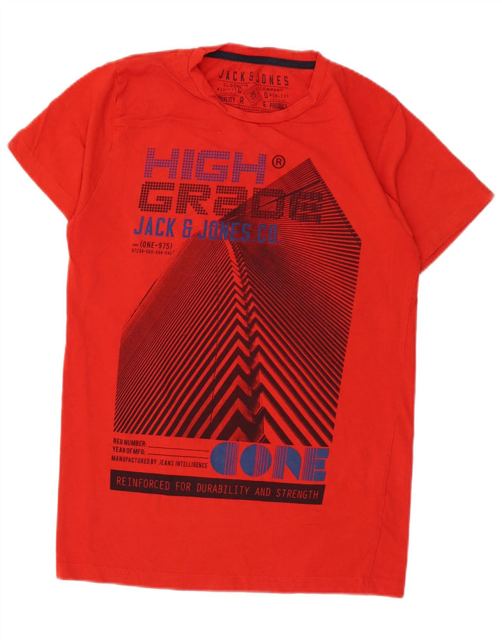 Jack & Jones T-Shirt Graphique Homme Rouge Moyen Coton