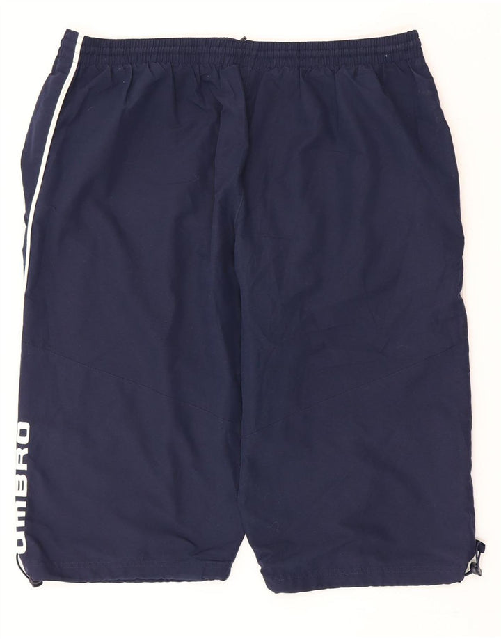 Umbro Short de sport graphique pour homme 2XL Bleu marine Polyester