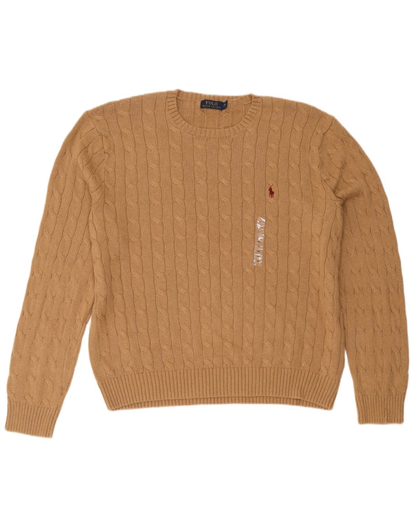 Polo Ralph Lauren Pull à col rond pour homme 2XL en coton beige