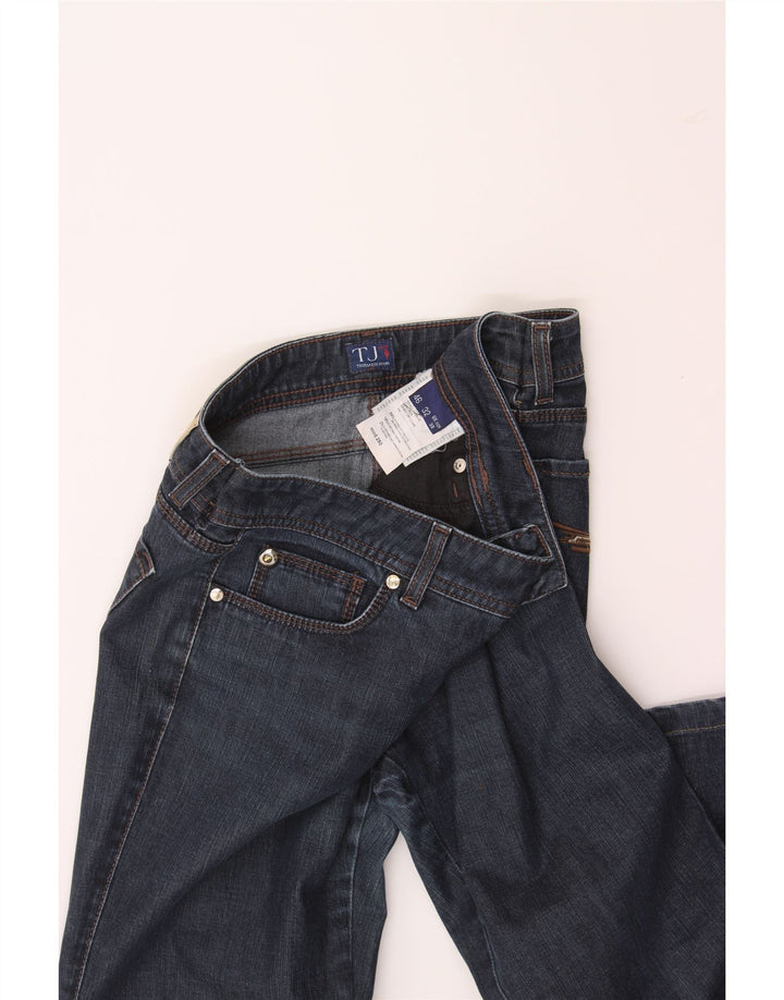 TRUSSARDI Womens Bootcut Jeans W30 L30 Navy Blue Cotton Vintage Trussardi and Second-Hand Trussardi from Messina Hembry 