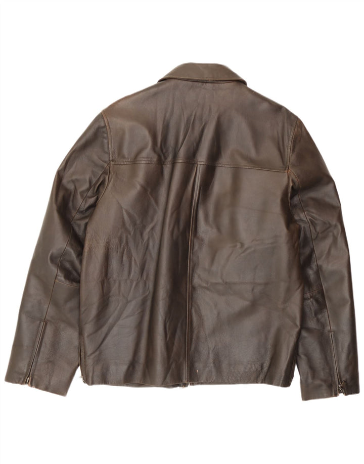 Conbipel Veste en Cuir Homme IT 48 Cuir Marron Moyen