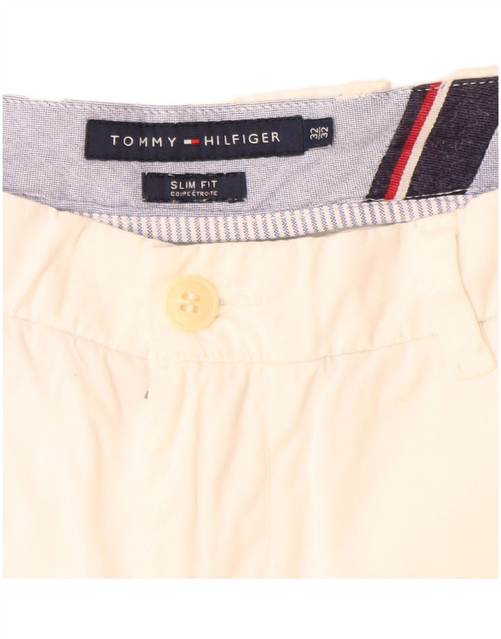 Tommy Hilfiger Short Chino Slim Fit W32 Homme Blanc Moyen