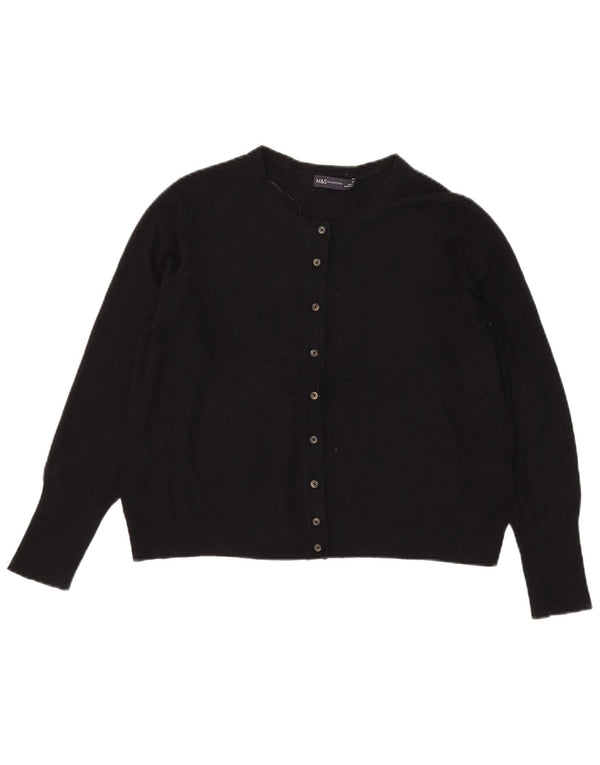 Marks & Spencer Cardigan court pour femme UK 18 XL Viscose noire