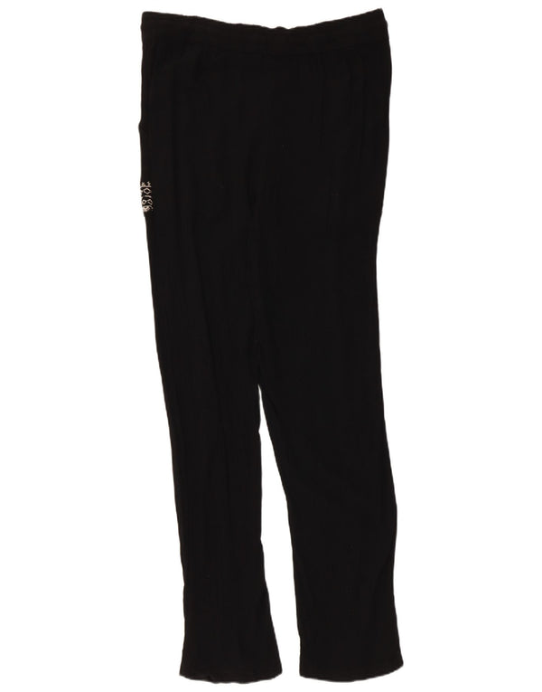 Marks & Spencer Pantalon décontracté pour femme UK 12 Medium W32 L29 Noir Floral