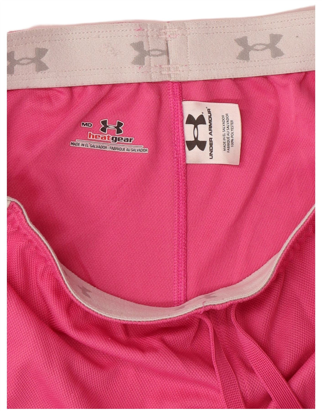 UNDER ARMOUR Short de sport Heat Gear pour femme UK 14 Rose moyen géométrique