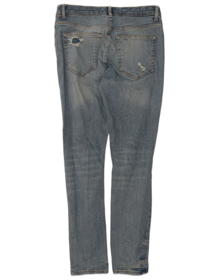 Zara Jean slim vieilli pour homme EU 40 Medium W31 L29 Bleu Coton
