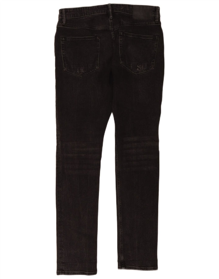 All Saints Jean slim vieilli W30 L32 homme en coton noir