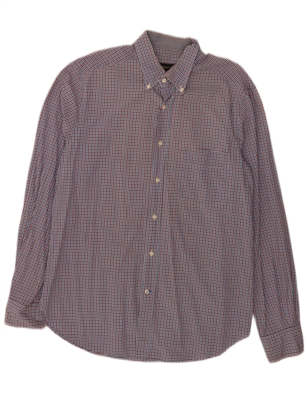 Massimo Dutti Chemise Homme Grand Carreau Bleu