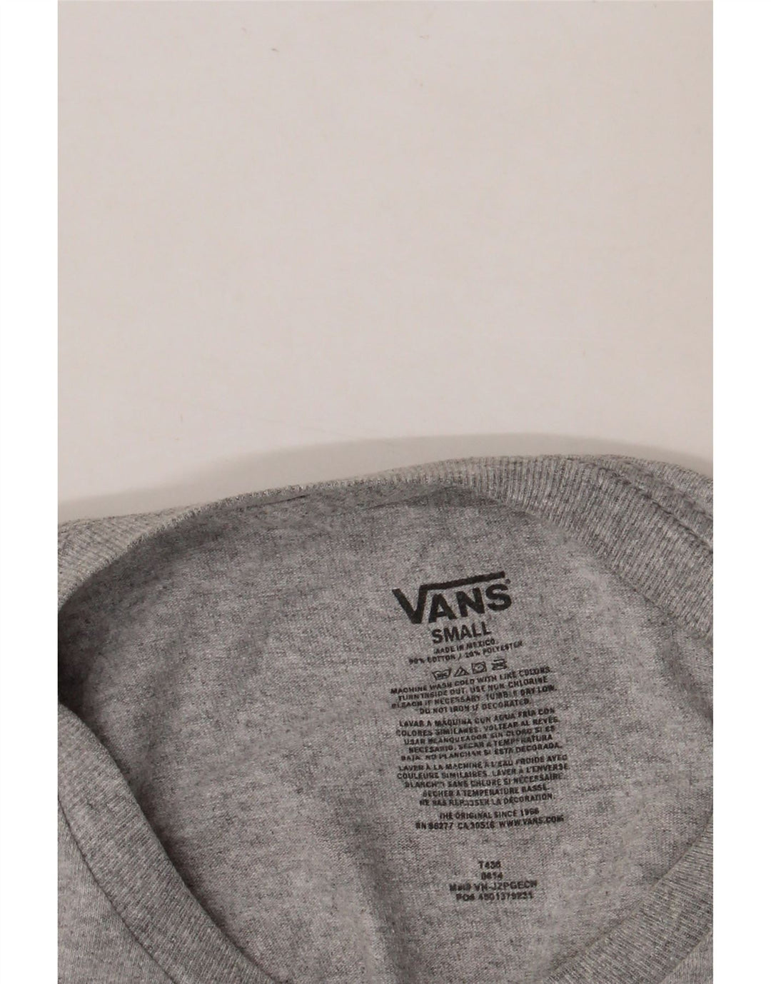 VANS T-shirt graphique pour femme UK 10 Small Gris Coton