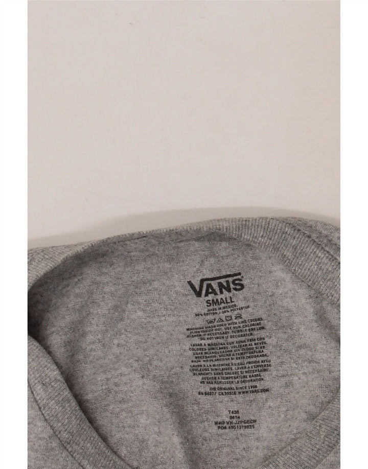 VANS T-shirt graphique pour femme UK 10 Small Gris Coton