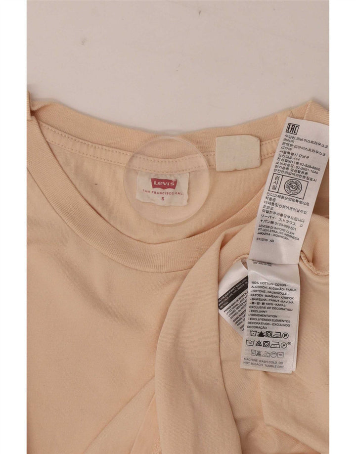 Levi's T-Shirt Top Small Homme Beige Coton