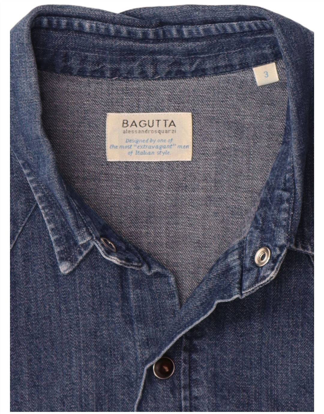 Bagutta Chemise en Jean Homme Grand Bleu