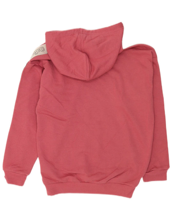 Adidas Pull à capuche surdimensionné graphique pour femme UK 8 XS en coton rose