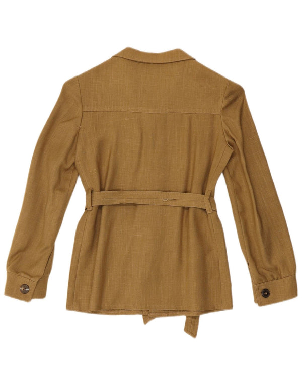 Chemise surchemise femme vintage IT 34 2XS Kaki Viscose