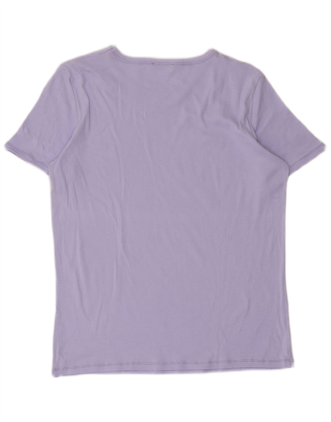 Benetton T-Shirt Femme Top UK 12 Violet Moyen