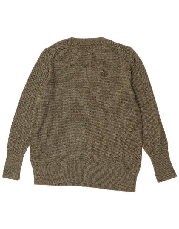 Gap Pull col V pour femme UK 16 Large Kaki Nylon