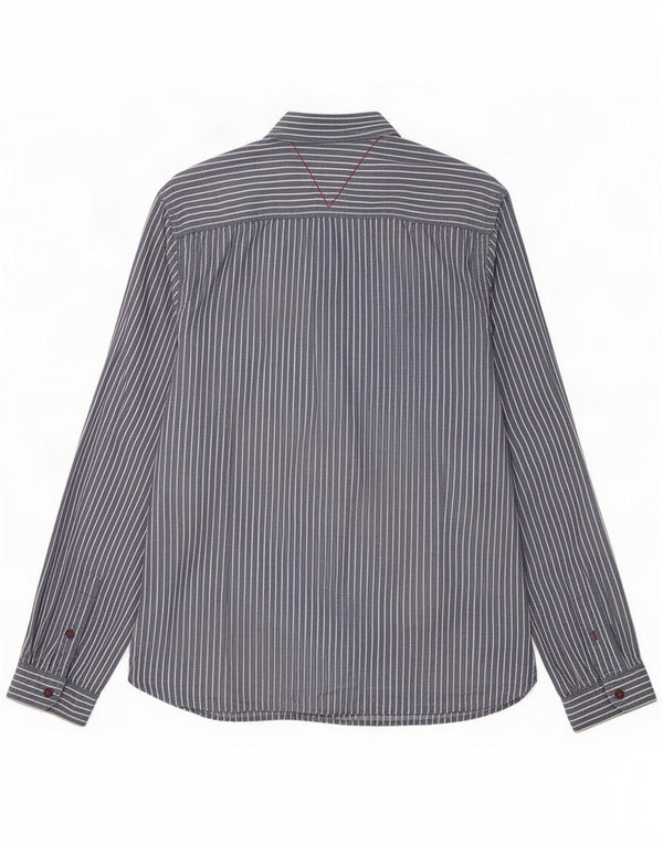White Stuff Chemise coupe classique pour homme 2XL Coton à fines rayures bleu marine