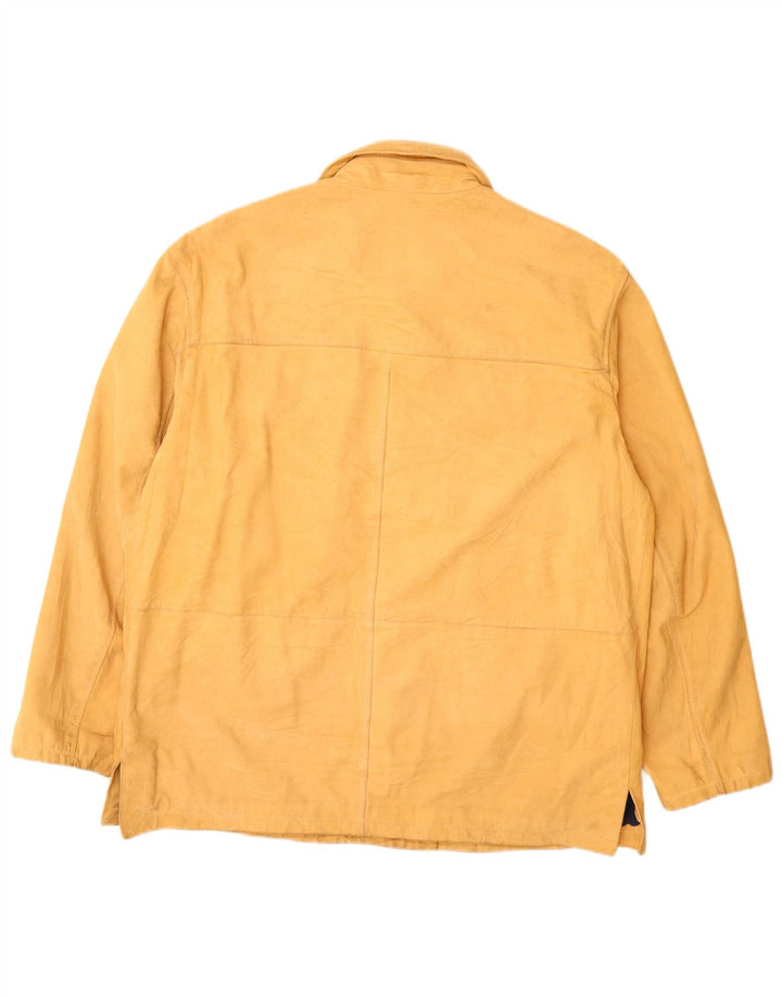 Veste en cuir Scout pour homme UK 42 XL Jaune