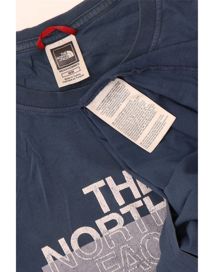 The North Face T-Shirt Graphique Homme Bleu Moyen Coton