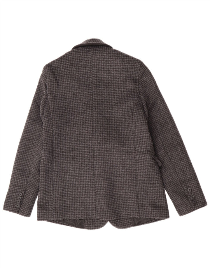 Abercrombie & Fitch Veste blazer à 1 bouton pour femme UK 6 XS Gris pied-de-poule
