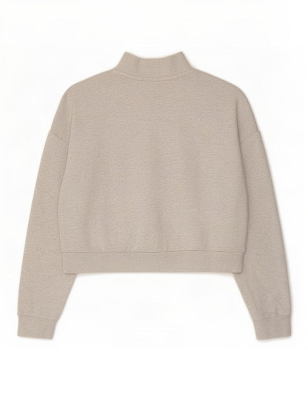 Nike Sweat-shirt surdimensionné à col zippé pour femme UK 14 Gris moyen
