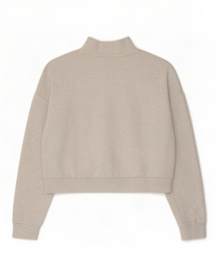 Nike Sweat-shirt surdimensionné à col zippé pour femme UK 14 Gris moyen