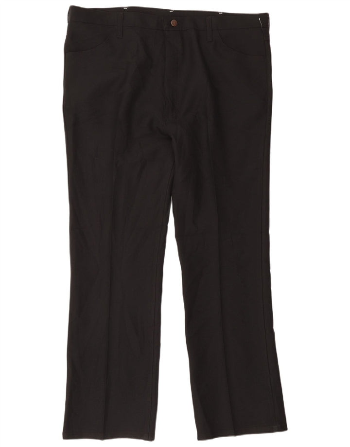Wrangler Pantalon décontracté droit pour homme W42 L32 Noir Polyester
