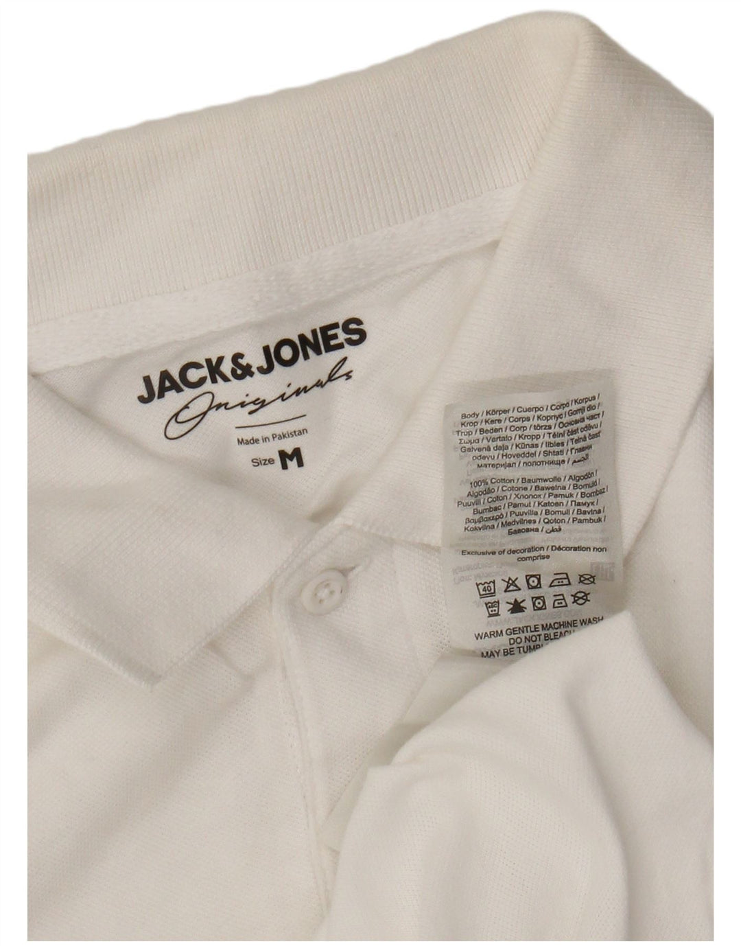 JACK & JONES Polo Homme Blanc Moyen Coton