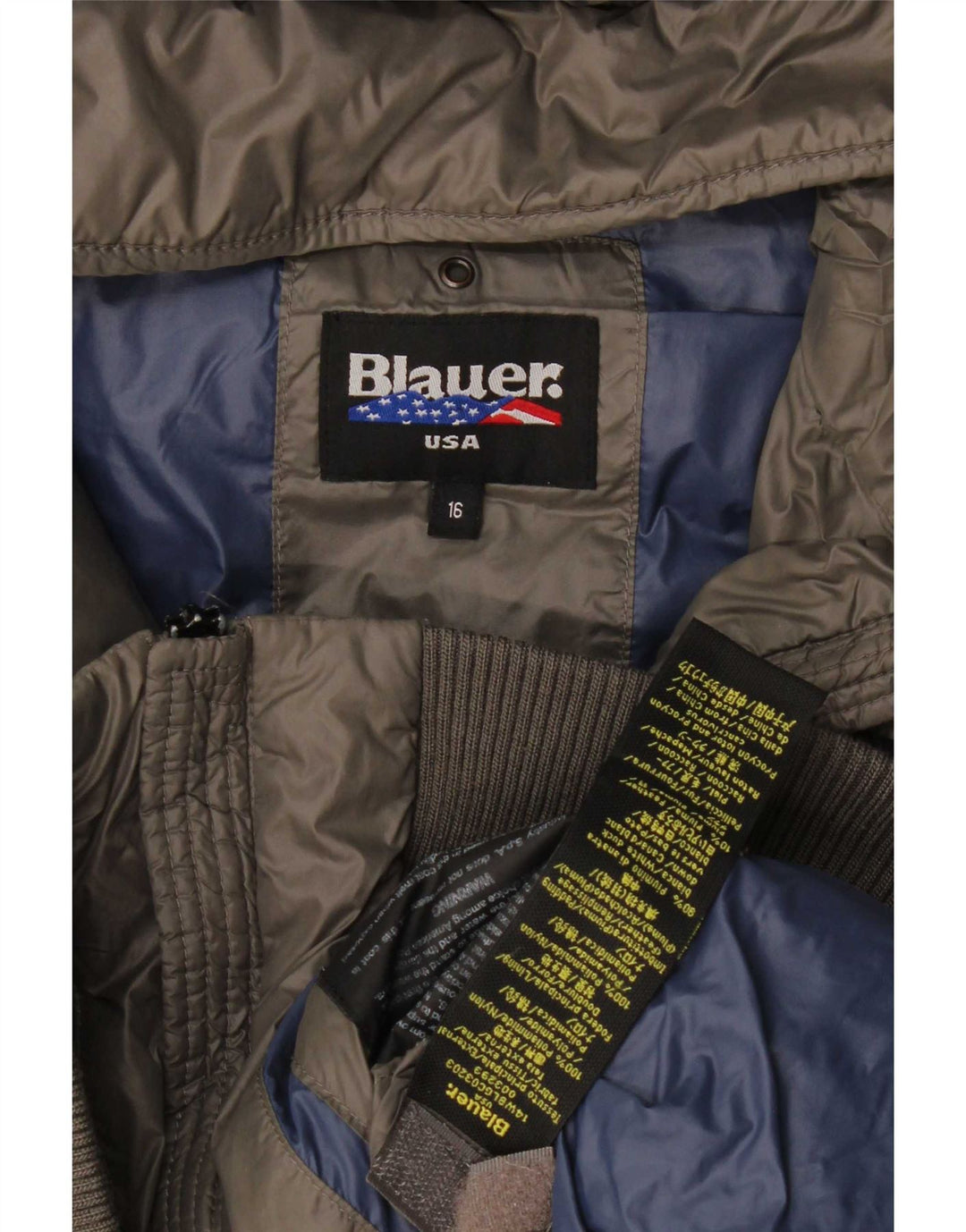Blauer Veste matelassée à capuche garçon 15-16 ans gris polyamide