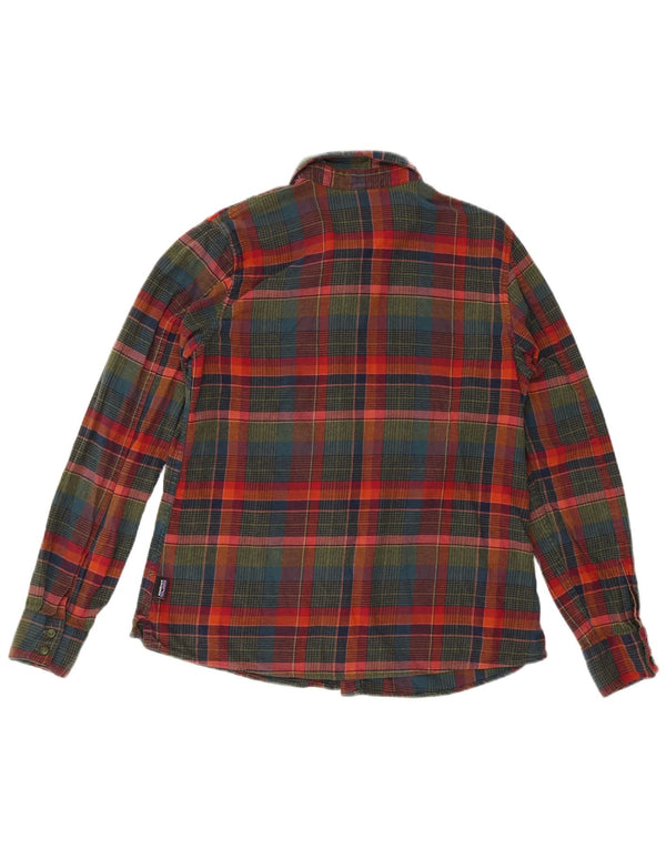 Patagonia Chemise en flanelle à manches longues pour femme UK 10 Petit carreaux multicolores