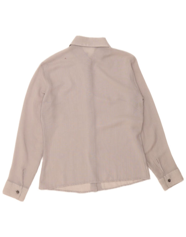 Sisley Womens Shirt UK 14 Medium Grey