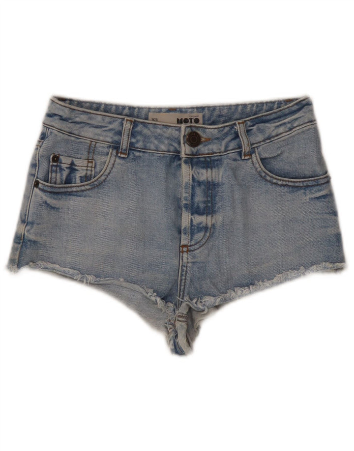 Topshop Short en jean femme W26 petit coton bleu