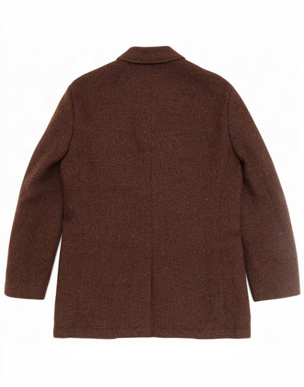 Fabio Inghirami Veste Blazer 2 Boutons Homme IT 54 2XL Marron Laine Vierge
