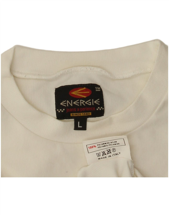 Energie T-Shirt Femme Haut Large Blanc Polyamide