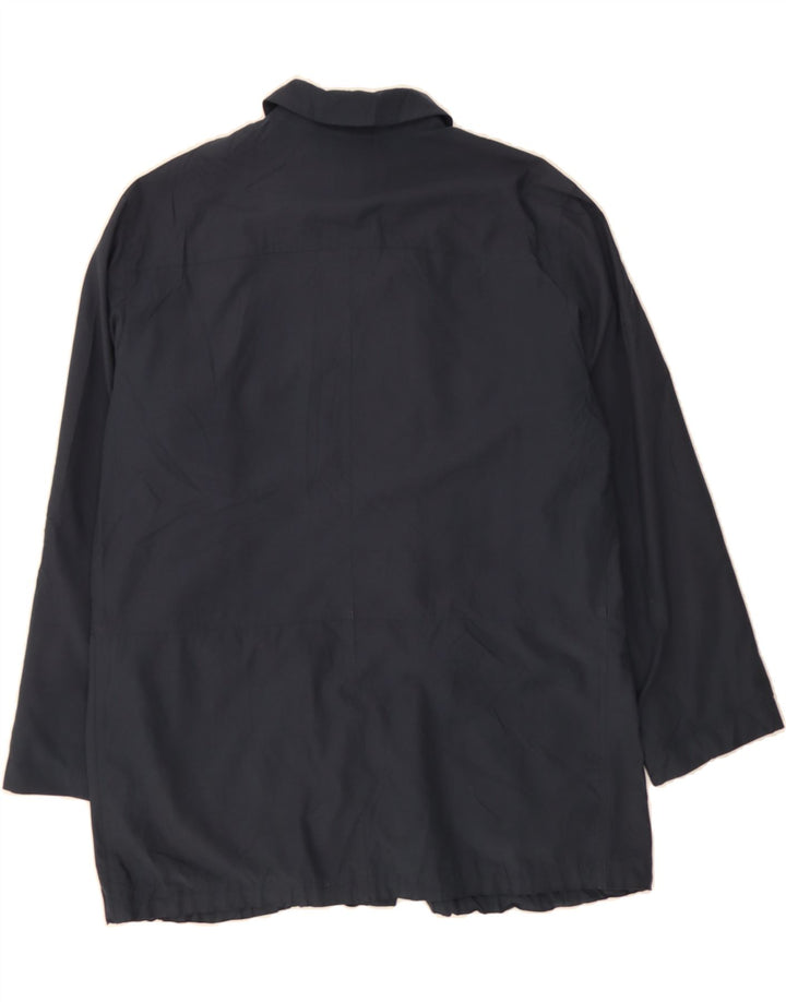 MARELLA Womens Oversized Utility Jacket UK 10 Small  Navy Blue Polyester Vintage Marella and Second-Hand Marella from Messina Hembry 