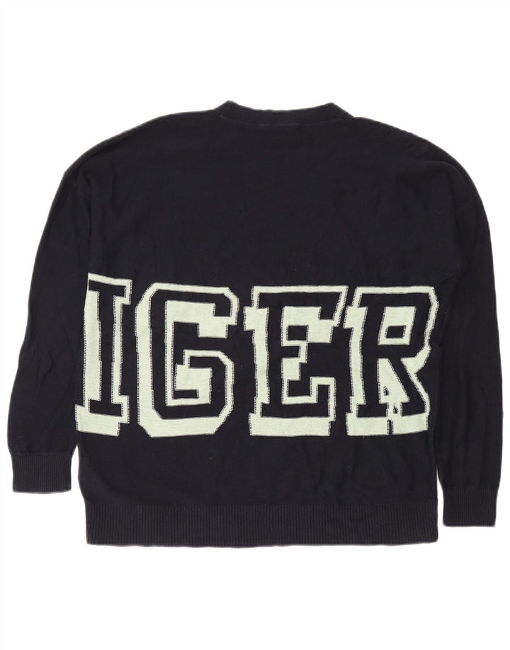 Tommy Hilfiger Pull col bateau pour femme UK 10 Petit Bleu marine