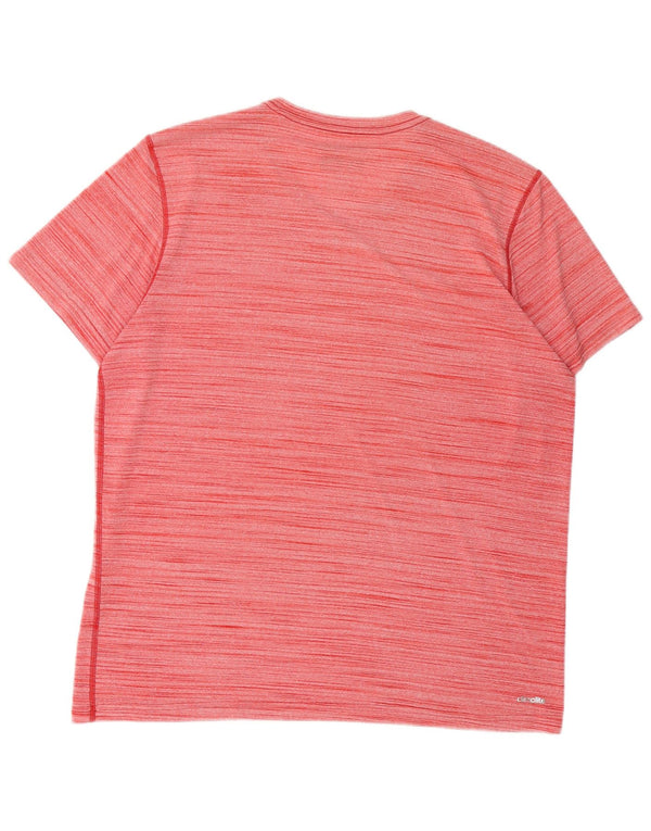 Adidas T-Shirt Homme Top XL Rouge Rayé Polyester